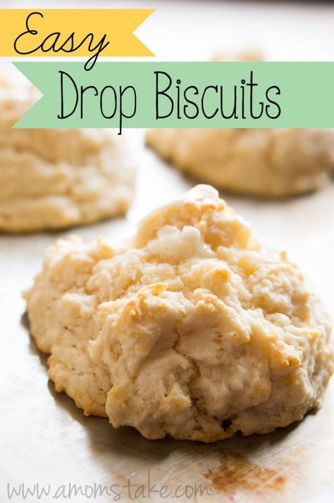 Baking Powder Drop Biscuits, Baking Powder Biscuits Easy, Drop Biscuits Pioneer Woman, Stew Biscuits, Grandma's Biscuits, Baking Powder Biscuits Recipe, Biscuits Without Baking Powder, Drop Biscuit Recipe, Easy Drop Biscuits