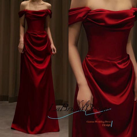 Marron Silk Dress, Long Red Corset Dress, Deep Red Dress Long, Floor Length Sleeves Dress, Cocktail Dress Corset, Basic Red Dress, Dresses To Wear At A Wedding, Classy Elegant Bridesmaid Dresses, Prom Dresses For Wide Shoulders