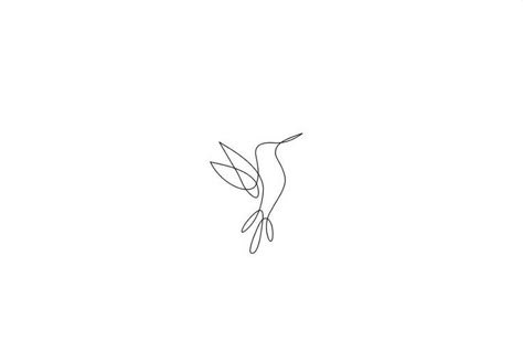 One Line Hummingbird Tattoo, Humming Bird Tattoos For Women, One Line Drawing Tattoo, Hummingbird Tattoo Simple, Tattoo Ideas Line Art, Dainty Hummingbird Tattoo, Tattoos Simplistic, Continuous Line Tattoo, Line Drawing Tattoos