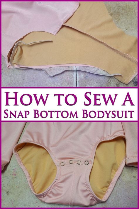 2 part image of a pink snap crotch bodysuit being made. Overlaid text says how to sew a snap bottom bodysuit. Cosplay Sewing Patterns, Taylor Swift Halloween Costume, Taylor Swift Halloween, Genderfluid Fashion, Taylor Swift Costume, Cosplay Sewing, Bodysuit Pattern, Spandex Bodysuit, Embroidery Paper