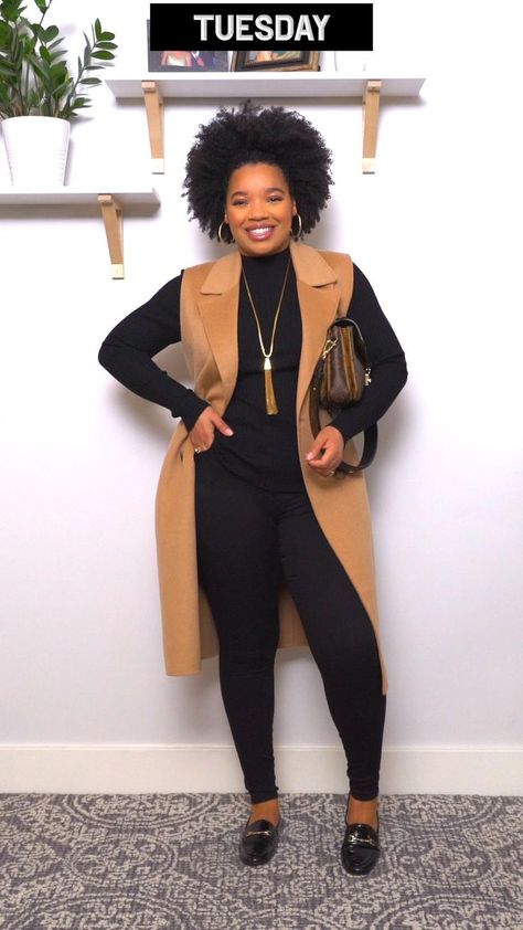 Black Business Women Outfits, Smart Casual Work Outfit Hot Weather, Curvy Office Outfit Work Clothes, Work Outfit For Winter, Women Fashion Inspiration, Fall Work Outfits For Women Casual 2023, Curvy Casual Work Outfit, Conference Outfits Black Women, Casual Work Outfits Winter Black Women