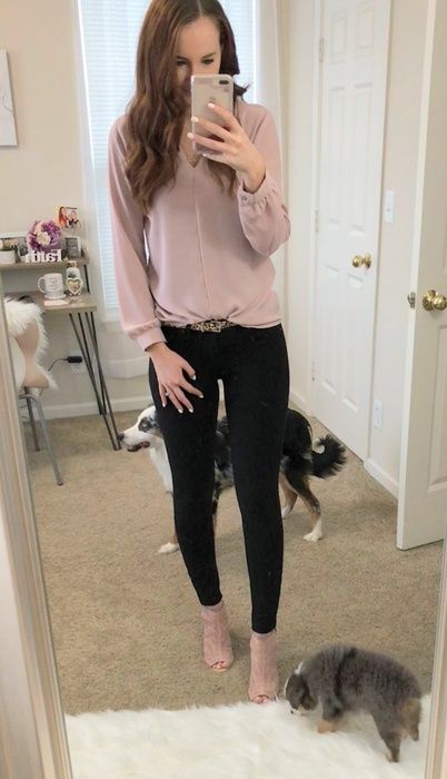 Blush Pink Top Outfit, Blush Top Outfit, Pink Top Outfit, Blush Outfit, Blush Shoes, Blush Pink Top, Outfit For Spring, Spring Work Outfits, Top Moda