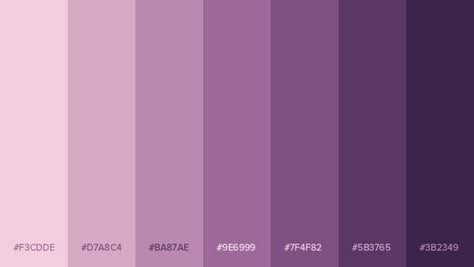 Purple Color Palette Colour Schemes, Colour Palette Purple, Purple Colour Palette, Style Tips And Tricks, Purple Color Palette, Flat Color Palette, Penanda Buku, Purple Palette, Color Design Inspiration