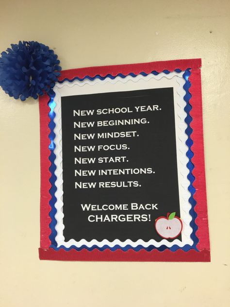 Back to School bulletin board high school new school year Attendance Office Bulletin Board, Buliton Board Ideas Schools High School, Fcs Bulletin Boards Middle School, Welcome Back To School Bulletin Boards Middle, Bulletin Board Ideas For High Schoolers, High School Counseling Bulletin Boards Counselor Office, High School Secretary Office Decor, Fcs Bulletin Boards High School, High School Office Decorating Ideas