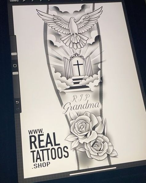 REAL on Instagram: "#Ipad #procreateapp #brushset #tattoobrushes #tattoos #streettattoos #urbantattoos #tattoodesigns" Real Tattoo Designs, Christian Tats, Urban Tattoos, Half Sleeve Tattoo Stencils, Craft Letters, Tattoos 2024, Real Tattoos, Artist Ideas, Heaven Tattoos