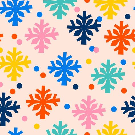 Hand drawn seamless pattern with confett... | Premium Vector #Freepik #vector Mittens Illustration, Kids Fabric Prints, Snowflake Illustration, Abstract Snowflake, Design Fabric Textiles, Snowflakes Drawing, Sketch Background, New Year Background, Hand Drawn Christmas