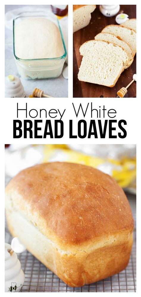 Honey White Bread, Honey Bread Recipe, Bread Recipes For Kids, Flavored Butters, Bread Loaves, Homemade White Bread, Honey Bread, Breakfast Sandwich Recipes, Healthy Bread Recipes