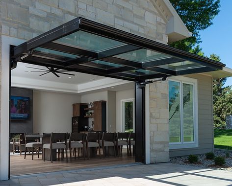 Custom Overhead Doors | Evo-Doors | Bonham Texas Modern Garage Doors, Glass Garage Door, Garage Door Design, Garage Remodel, Modern Garage, Custom Doors, Overhead Door, The Door Is Open, Pivot Doors