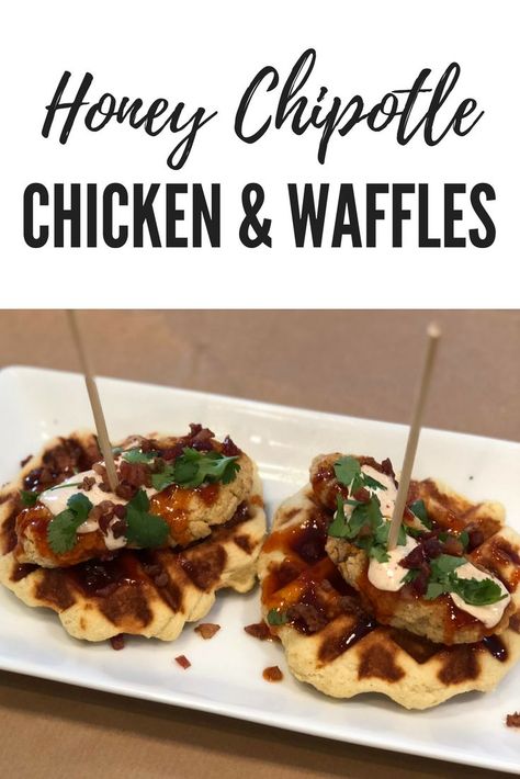 Spicy Chicken And Waffles Recipe, Chicken And Waffles Dinner, Homemade Chicken And Waffles, Waffles Recipe Easy, Chicken Waffles Recipe, Chicken And Waffles Recipe, Honey Chipotle Sauce, Honey Chipotle Chicken, Stylish Closet