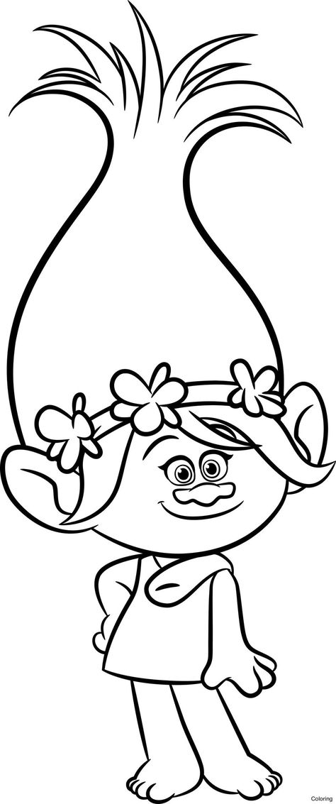 Poppy Troll Coloring Page Unique Trol Frozen Coloring Pages Ishag Trolls Cartoon, Trolls Coloring, Poppy Coloring Page, Frozen Coloring Pages, Princess Poppy, Poppy And Branch, Cartoon Coloring, Poppy Color, Trolls Movie