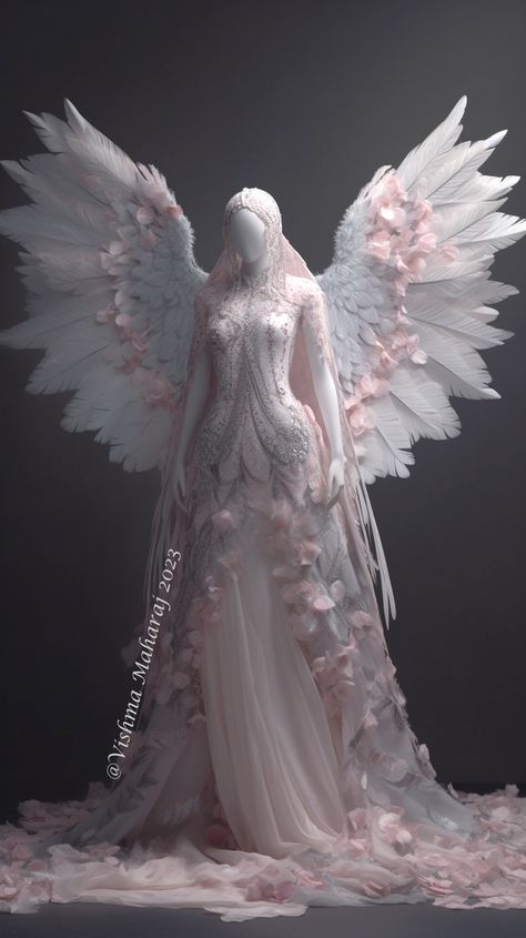 Angels Descending Couture by Vishma Maharaj Vishma Maharaj, Gangsta Girl Style, Digital Dress, Met Gala Outfits, Gala Outfit, Dancers Art, Queen Outfit, Frilly Dresses, Fairy Clothes