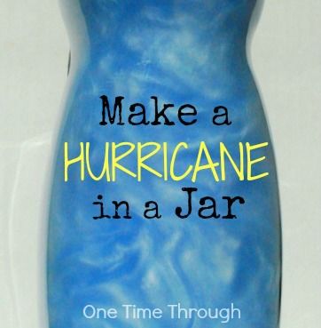 After Hurricane Arthur delayed our vacation, my son was curious about what a hurricane was - so I decided to do a little project that would help explain! Solar Robot, Preschool Weather, Discovery Bottles, Weather Projects, Weather Science, Weather Theme, Weather Unit, Sensory Bottles, Weather Activities