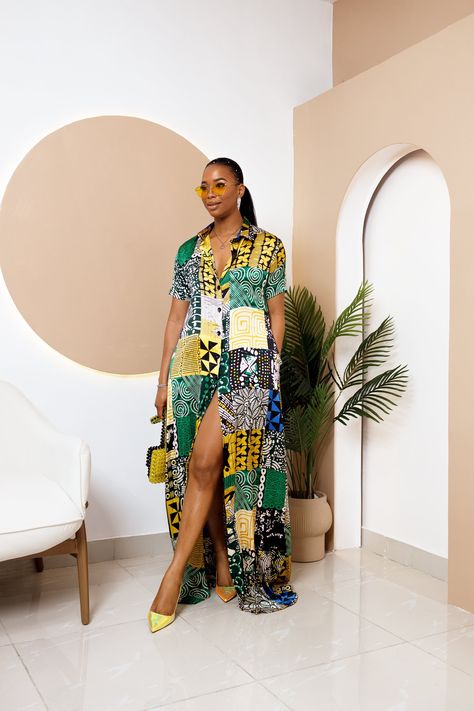 Ankara Kaftan Dress Modern, Ankara Kaftan, African Print Clothing, Ankara Dresses, African Ankara, Ankara Fabric, Modern Dress, Kaftan Dress, Dinner Parties