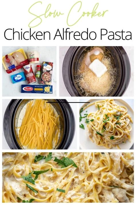 Slow Cooker Chicken Alfredo, Crockpot Chicken Alfredo, Resep Pasta, Owl Kitchen, Pasta Recipes Alfredo, Chicken Alfredo Recipes, Chicken Alfredo Pasta, Slow Cooker Pasta, Favorite Dinner