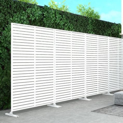 Metal Privacy Screen, Laser Cut Panels, Free Standing Wall, Privacy Screen Outdoor, Privacy Panels, Laser Cut Patterns, Side Yard, Screen Design, Privacy Screen