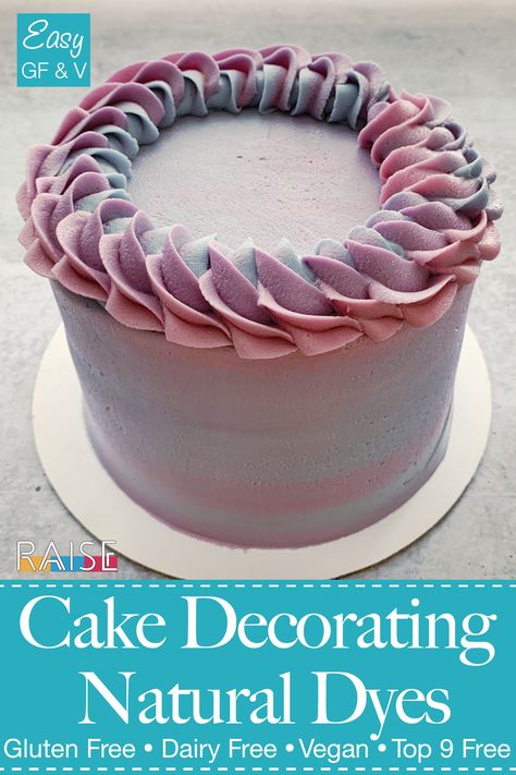 Dye Free Cake Decoration, Dye Free Birthday Cake, Dye Free Cake, Color Frosting, Cotton Candy Cake, Allergy Friendly Desserts, Cotton Candy Cakes, Gluten Free Cake, Birthday Cake Recipe