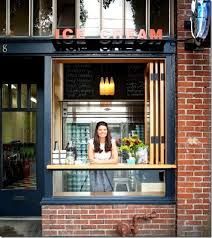 cute storefronts - Google Search Places To Eat In Seattle, Mini Cafeteria, Small Coffee Shop, Gelato Shop, Cafe Shop Design, Small Cafe, 카페 인테리어 디자인, Shop Fronts, Coffee Shop Design