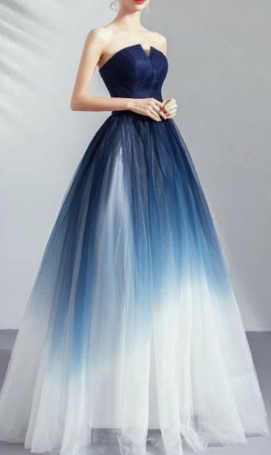 Nature Inspired Dress Formal, Ocean Dress Inspiration, Ocean Ball Gown, Ocean Princess Dress, Ocean Inspired Dress Gowns, Ocean Prom Dress, Ocean Themed Dresses, Ocean Blue Outfit, Sea Theme Dress