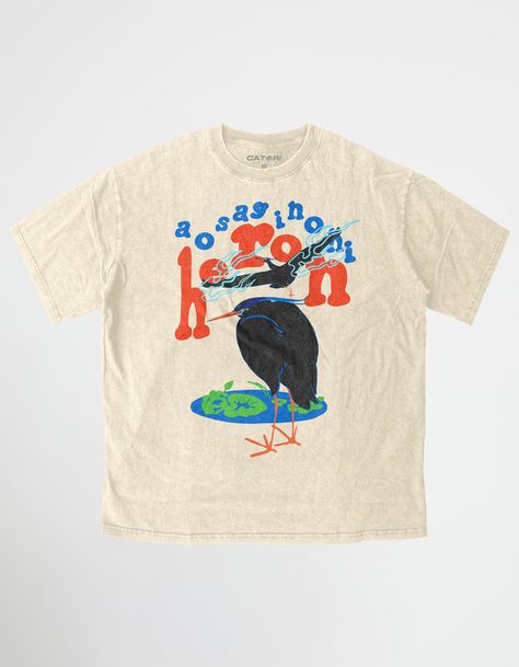 Big Bird Vintage T-Shirt – Catori Clothing Merch T Shirt Design, Dinosaur T Shirt, Brown Cotton Graphic Tee, Vintage Shirt Designs Graphic Tees, Cool T-shirts, Sustainable Tshirts, Vintage T-shirt, Funky T Shirts, T Shirt Styling