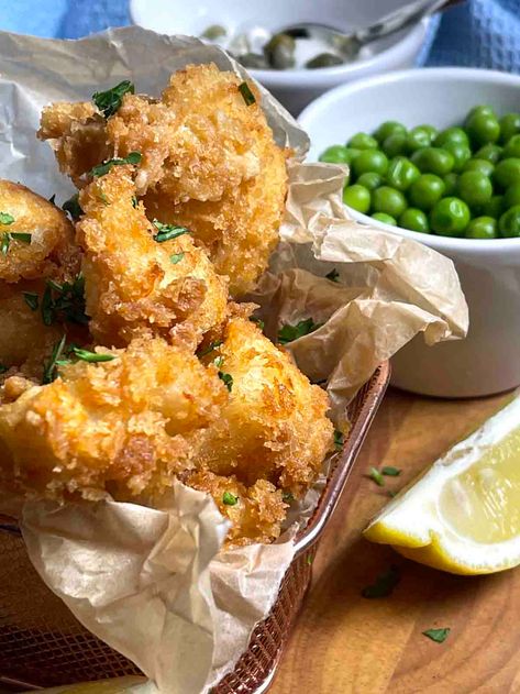 Cod Cheeks in Panko Breadcrumbs - Great British Recipes Recipes For Cod, Cod Cheeks, Cod Bites, Fried Cod Fish Recipes, How To Cook Cod, Panko Crusted Cod, Fried Cod Fish, Breaded Cod, Fish Nuggets