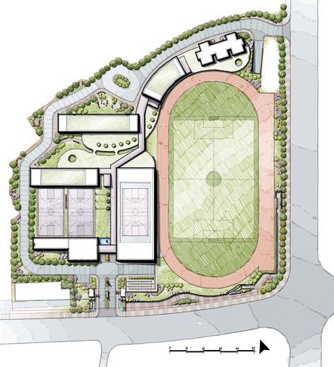 school master plan, landscape design Landscape Design For School, School Landscape Design Plan, School Site Plan Design, School Site Development Plan, Campus Site Plan Design, College Landscape Design, School Master Plan Architecture, School Campus Plan, Clubhouse Floor Plan Design