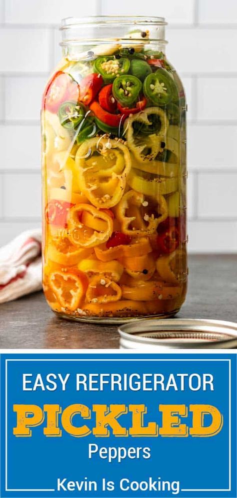 My quick pickled peppers brine is made with vinegar, black pepper, mustard, and celery for a crisp bite and intoxicating heat. Yellow Peppers Pickled, Hot Pepper Pickling Recipe, Hot Pickled Peppers Canning Recipes, Picked Hot Peppers, Pickles Peppers Recipe, Sweet Pickled Banana Peppers Refrigerator, Pickled Wax Peppers, Pickling Hot Peppers, Pickling Peppers Canning