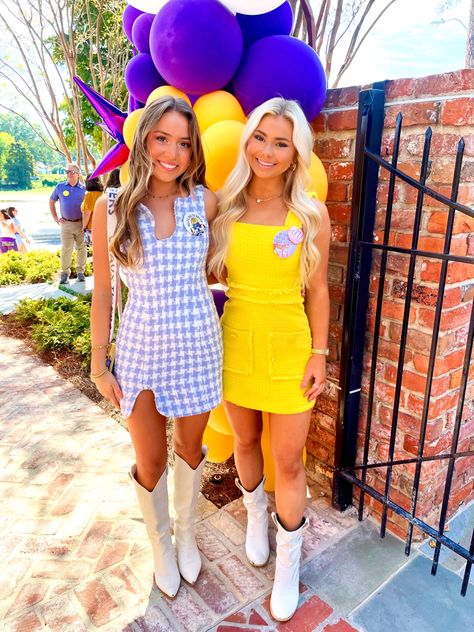 Lsu Rush Outfits, Ecu Gameday Outfit, Sorority Game Day Outfit, Jmu Gameday Outfit, Ecu Game Day Outfit, Lsu Tailgate Outfit, Purple Gameday Outfit, Lsu Gameday Outfit, Gameday Outfit Lsu