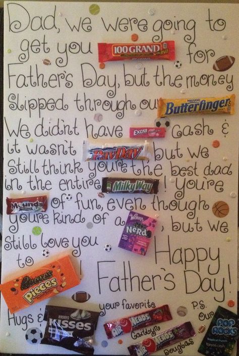 Father’s Day Candy Boards, Candy Card For Fathers Day, Father’s Day Candy Pun, Farther Days Ideas, Father’s Day Poster, Father’s Day Poster Ideas, Fathers Day Candy Poster, Fathers Day Candy Bar Poster, Homemade Fathers Day Card