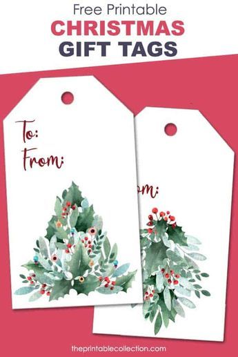 Printable Gift Tags For Christmas | The Printable Collection Christmas Hang Tags Printable, Gift Tags For Christmas Printable, Diy Name Tags For Christmas Gifts, Blank Gift Tag Template Free Printable, Free Editable Christmas Gift Tags, Free Christmas Printables Tags, Christmas Labels Printables Free, Free Gift Tags Printable, Christmas Tags Printable Free Templates