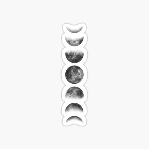 "Moon phases" Sticker for Sale by SvetlanaArt | Redbubble Moon Journal Stickers, Moon Phases Stickers, Moon Phase Stickers, Moon Aesthetic Stickers, Moon Stickers Printable, Stickers Luna, Stickers Aesthetic Vintage, Gray Stickers, Moon Stickers