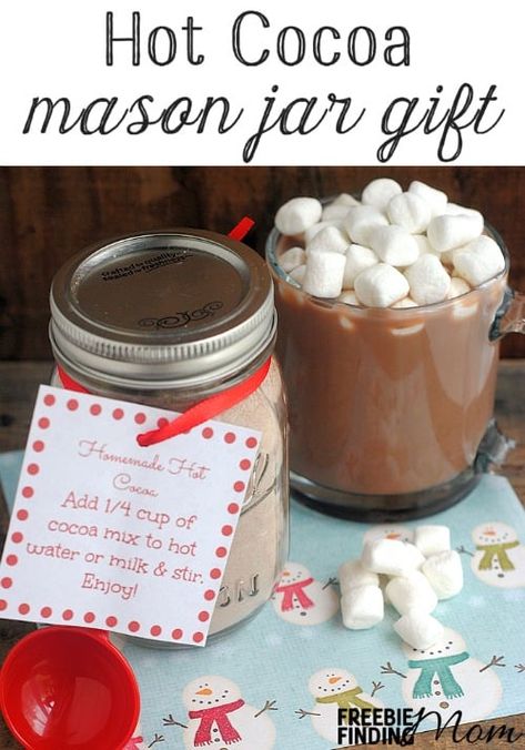 Mason Jar Gifts Recipes, Mason Jar Cookie Recipes, Diy Gifts In A Jar, Mason Jar Recipe, Gifts In A Jar, Mason Jar Christmas Gifts, Mason Jar Gift, Mason Jar Cookies, Hot Cocoa Gift