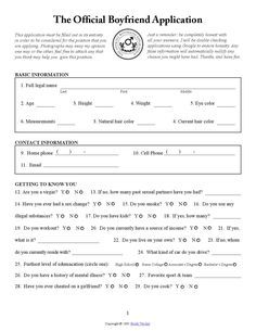 The Official Boyfriend Application, Best Friend Application, Girlfriend Application, Boyfriend Application, Friend Application, Happy Playlist, Girl Base, Dating Application, Girlfriend Humor