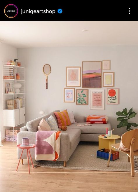 Colorful Minimalist Home, Scandi Living Room, Pastel Living Room, Austin Apartment, Colorful Minimalist, Apartment Vibes, Pastel Interior, 2024 Kitchen, Colorful Apartment