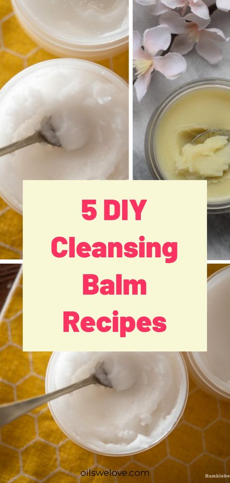 Discover the ultimate DIY cleansing balm recipe for a refreshing skincare routine! This 3-ingredient wonder is easy to make and leaves your skin feeling nourished and rejuvenated. Say goodbye to harsh chemicals and hello to a natural glow with this homemade cleansing balm! Diy Makeup Cleansing Balm, Diy Face Balm, Homemade Cleansing Balm, Diy Cleansing Balm Recipe, Diy Beauty Products Recipes, Homade Skincare, Diy Skincare Products Recipe, Homemade Skin Care Recipes Diy, Body Balm Recipe