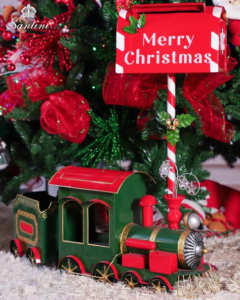 ¡Déjate sorprender en el viaje navideño de I Love Santa’s Train! 🚂 Nuestra colección te enamorará con la variedad de trenes, que conducen a una experiencia llena de asombro y magia para tu hogar. 🎄 Visita el link de nuestra bio y conoce más de la colección 🎅🏻 #Navidad #Christmasiscoming #Azul #Dorado #ArboldeNavidad Santa Claus Express Train, Plastic Canvas Christmas Train Patterns Free, Lego Christmas Train, Christmas Train Cross Stitch, Christmas Train Set Walmart, Merry Christmas, Train, Christmas