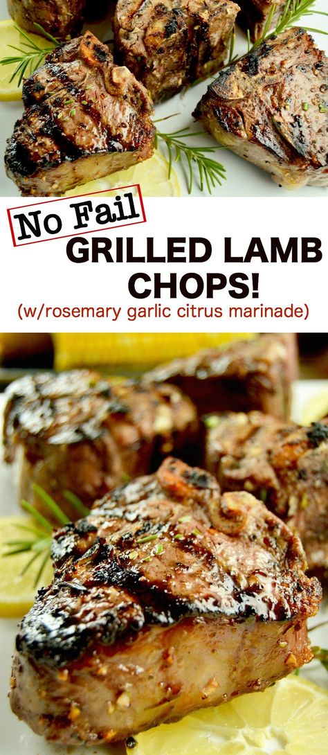 Grilled Lamb Loin Chops, Grilled Lamb Chop Recipes, Lamb Pasta, Bbq Lamb, Marinated Lamb, Grilled Foods, Grilled Lamb Chops, Lamb Chop Recipes, Bbq Pork Ribs