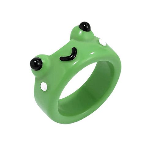 Frog Couple Rings Set These charming Frog Couple Rings are a symbol of love and commitment, perfect for couples who want to express their affection in an elegant way. Handcrafted with attention to detail, these rings feature a pair of adorable frogs in a loving embrace, making them a meaningful and unique accessory for any romantic occasion. Made with quality materials, these rings are built to last and will always remind you of the special bond you share with your partner. A truly beautiful addition to any jewelry collection. Cute Animal Aesthetic, Clay Frogs, Green Pearl Ring, Acrylic Frog, Chicken Coloring, Frog Ring, Animal Aesthetic, Ring Resin, Jewelry Friendship