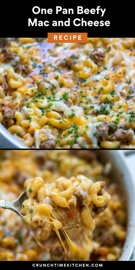 One Pot Easy Beefy Mac and Cheese! This 30-minute meal is a must-try during the fall! #onepot #beef #macandcheese #beeffarmersandranchers @beeffordinner Beefy Mac And Cheese, How To Cook Macaroni, Beefy Mac, Beef Mac And Cheese, Mac And Cheese Healthy, Pasta Dinners, Fast Dinners, Dinner Recipes Easy Quick, Frugal Meals