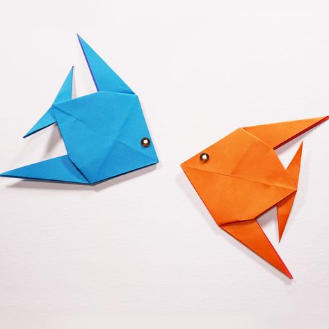 How to make a Paper Fish - Paper Crafts Origami  #papercrafts #origami #crafts #fish #paperfish #3dfish #물고기 #종이접기 #fisch Origami Fish Easy, Fish Origami, Fish Paper Craft, Origami Koi Fish, Art And Craft For Kids, Beach Journal, Paper Art And Craft, Origami Tattoo, Beautiful Paper Flowers