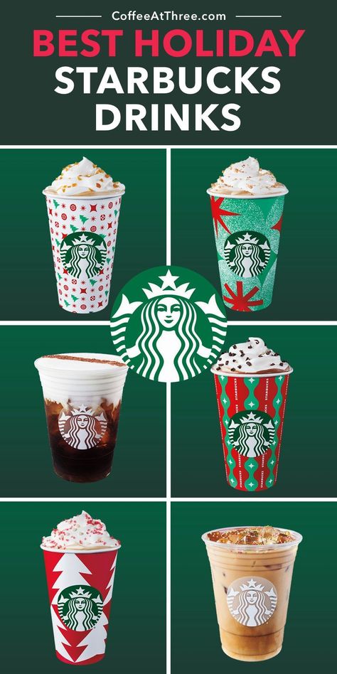 Not sure which of the holiday drinks to get at Starbucks? Try one from this list of the best drinks on the holiday menu, ranked. #starbucksholidaydrinks #starbucksholiday #peppermintmocha #peppermintwhitechocolatemocha #caramelbruleelatte #chestnutpralinelatte #irishcreamcoldbrew Starbucks Christmas Menu, Winter Starbucks, Peppermint Hot Chocolate Recipe, Menu Starbucks, Caramel Brulee Latte, Caramel Drinks, Drinks Christmas, Starbucks Peppermint Mocha, Starbucks Holiday Drinks