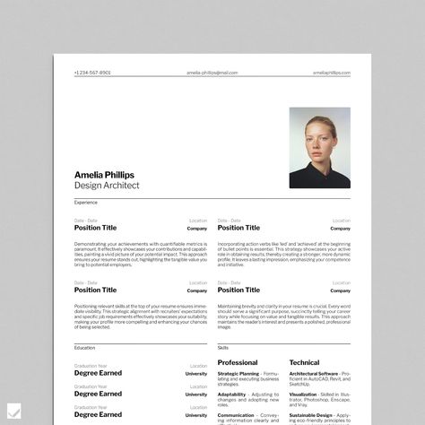 STANDARD VERSION - HireGradeResumes Elevate your professional image with our Swiss-inspired, elegant templates. Designed with influences from the Swiss Design Movement and International Typographic Style, they offer a perfect blend of modern minimalism and professional sophistication, ideal for creating outstanding resumes. Our templates cater to all career levels, from budding professionals to seasoned executives, adapting seamlessly to your unique professional journey. They are user-friendly a Document Header Design, Creative Cv Ideas, Resume Minimalist, Indesign Resume Template, International Typographic Style, Cv Original, Cv Inspiration, Modern Resume Design, Visuell Identitet