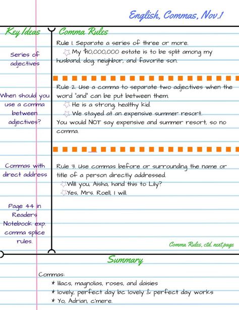 How to Take Notes with the Cornell Note System: Example of the System in Use Cornell Notes Example, How To Take Notes, Organization Notes, Note Taking Tips, Student Tips, Nursing Student Tips, Cornell Notes, School Organization Notes, Bible Study Notebook