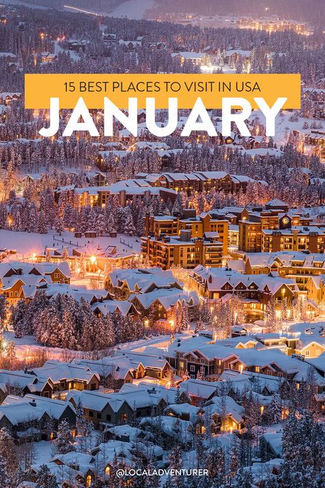 Best January Vacations, Places To Visit In Usa, Usa Vacation Destinations, Cheap Places To Visit, Best Places To Vacation, Winter Travel Destinations, Places In Usa, Scenic Road Trip, Visit Usa