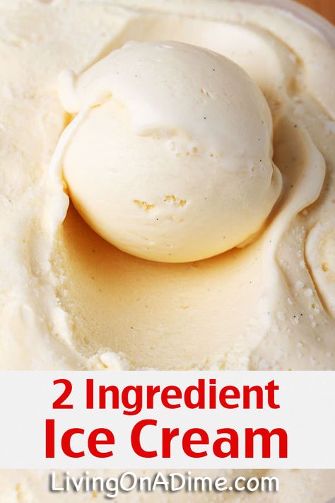 Spaghetti Eis Dessert, 2 Ingredient Ice Cream, Easy Ice Cream Recipe Homemade, Homemade Ice Cream Recipe, Easy Homemade Ice Cream, Resepi Biskut, Easy Ice Cream Recipe, Low Carb Ice Cream, Ice Cream Maker Recipes