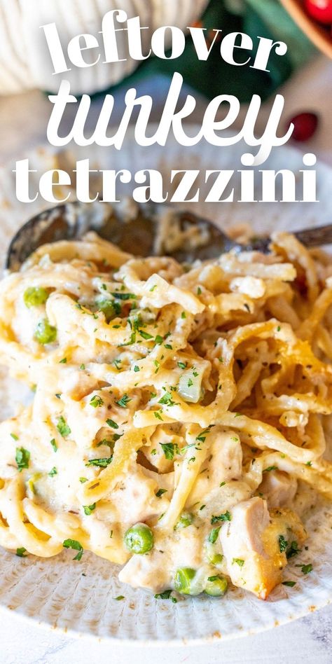 Turkey Tetrazzini Recipe Pioneer Woman, Turkey Tetrazzini Easy, Turkey Tetrazzini Recipe, Best French Onion Soup, Baked Spaghetti Casserole, Turkey Tetrazzini, Chicken Tetrazzini, Crockpot Turkey, Noodle Recipes Easy