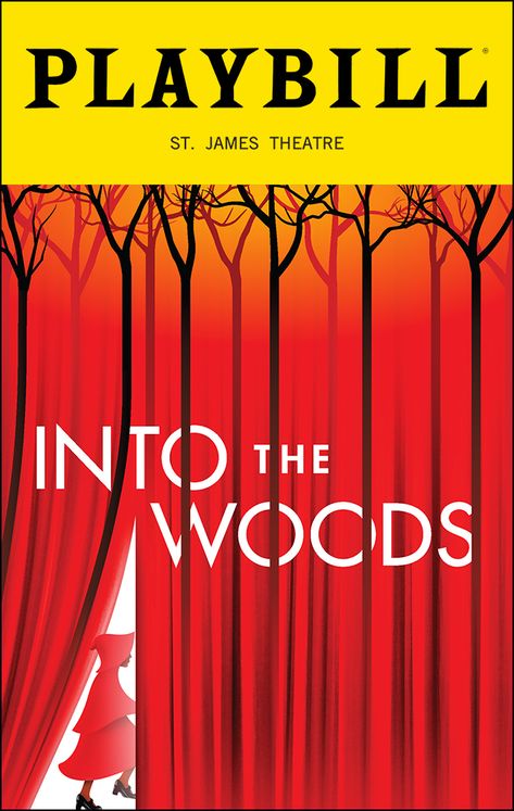 Broadway Musical Album Covers, Musical Posters Broadway Playbill, Into The Woods Playbill, Musical Theatre Playbill, Into The Woods Musical Poster, Musicals Playbill, Playbill Design, Into The Woods Poster, Musical Playbills