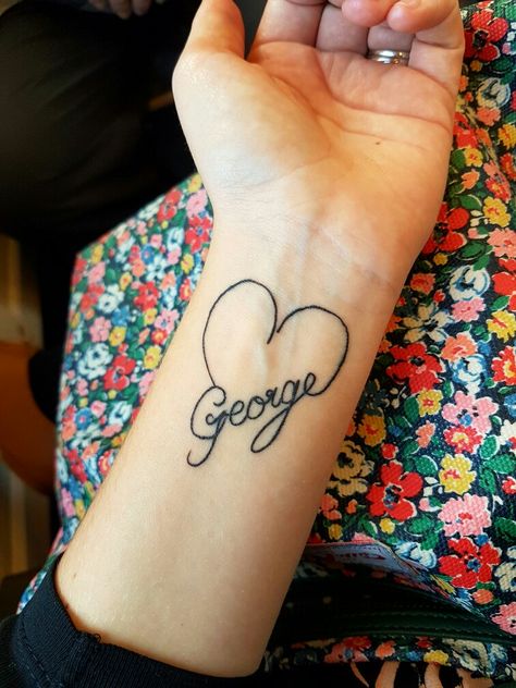 George Tattoo Name, George Tattoo, Name Tattoo, Name Tattoos, Tattoos And Piercings, Infinity Tattoo, Piercings, Tattoos, Quick Saves