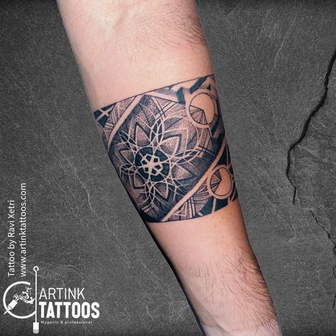 come visit us for your favourite tattoo at sentrum mall 2nd floor Artink Tattoos
Artist :-Ravi Xetri 
Mandala with Geometrical Band Tattoo.
#mandala #geometrical #band #tattoo #tattoolover #tattoodesign #asansol #west #bengal #india Arm Band Tattoo Men, Mandala Band Tattoo Design, Mandala Band Tattoo, Hand Band Tattoo For Men, Mandala Half Sleeve, Mandala Band, Nepal Tattoo, Mandala Tattoo Men, Band Tattoos For Men