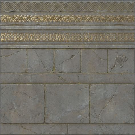 ArtStation - Stone Trim Sheet, Alex Haining Trim Sheet Texture, Roman Fortress, Architectural Terms, Trim Sheet, Game Textures, Hand Painted Textures, Brick Texture, Texture Paint, Fantasy Castle