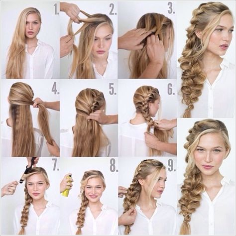 How to Make Romantic Loose Side Braided Hairstyle | www.FabArtDIY.com LIKE Us on Facebook ==> https://www.facebook.com/FabArtDIY Hair Braid Diy, Loose Side Braids, Side Braid Hairstyles, Easy Hairstyles For Medium Hair, Braid Hairstyle, Fishtail Braid, Braided Hairstyles For Wedding, Easy Braids, Side Braid